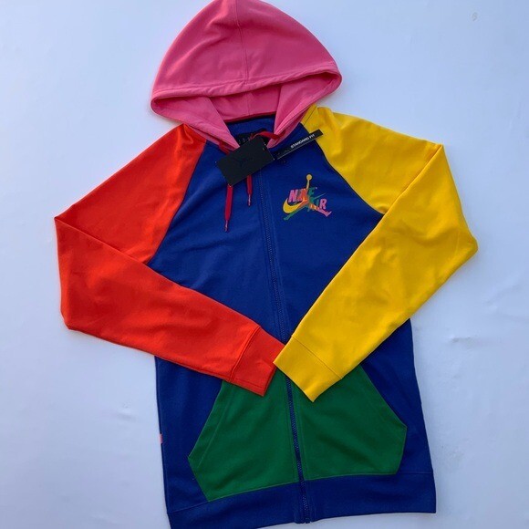 blue and yellow jordan jacket